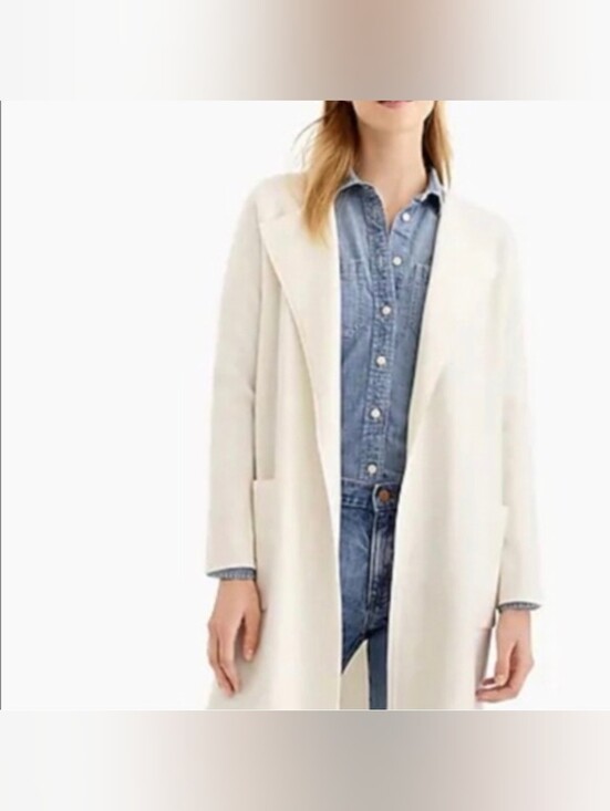 J. Crew Sweaters - J. Crew Juliette collarless sweater-blazer, Size Large